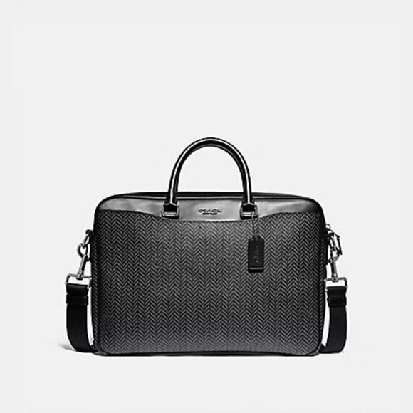 Beckett Slim Brief With Herringbone Print (Coach F72982) - Picture 1 of 7